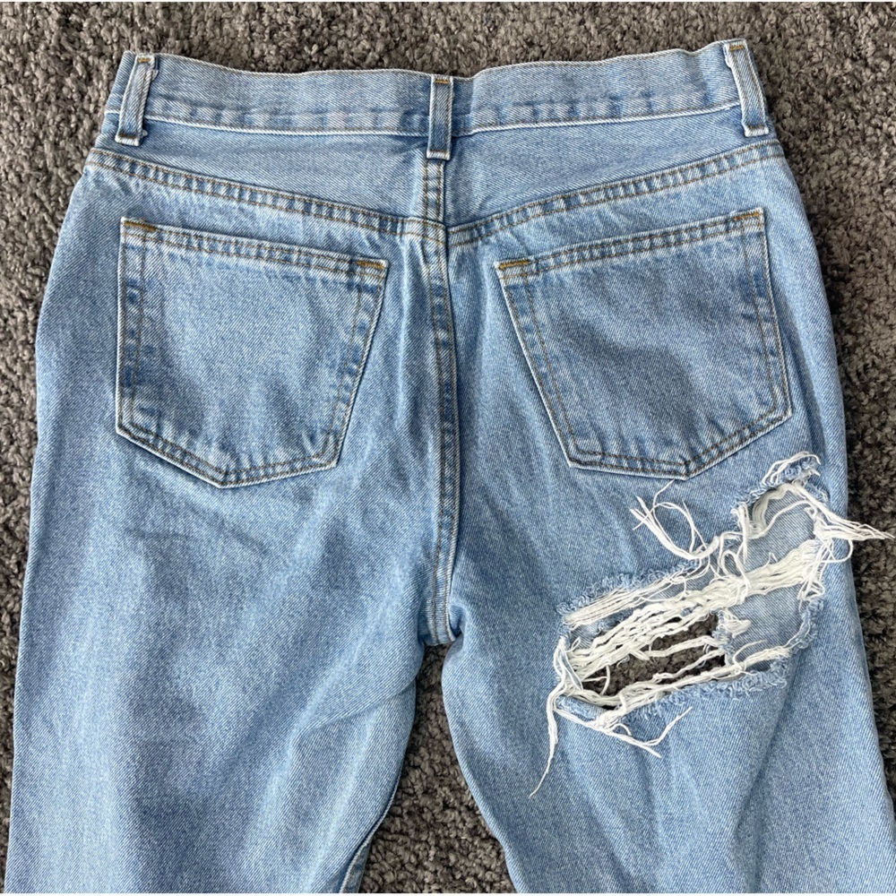 George jeans light blue very distressed denim jeans size 30x 30 - Picture 4 of 14